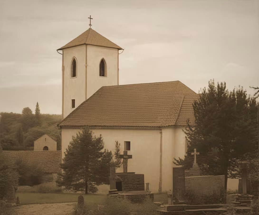 Historická podoba – kostel svaté Kunhuty (Nížkovice)
