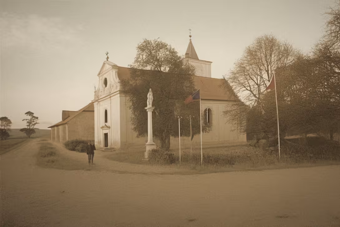 Wygląd historyczny – kostel svaté Markéty (Chvalovice)