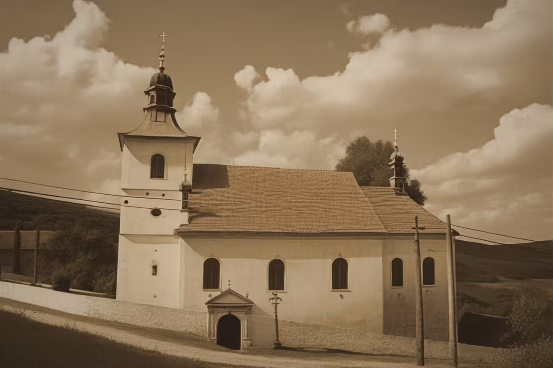 Historisches Erscheinungsbild – Kostel svatých Filipa a Jakuba (Frantoly)