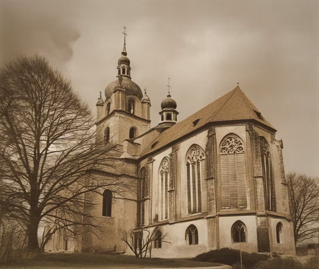 Historisches Erscheinungsbild – Kostel svatých Petra a Pavla v Mělníku