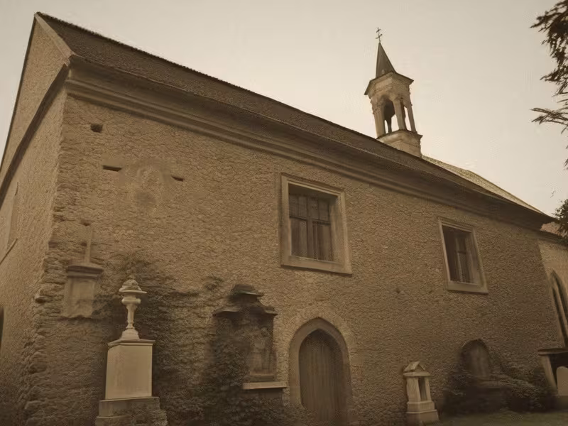 Historická podoba – kostel svatého Jana Křtitele (Kněževes)