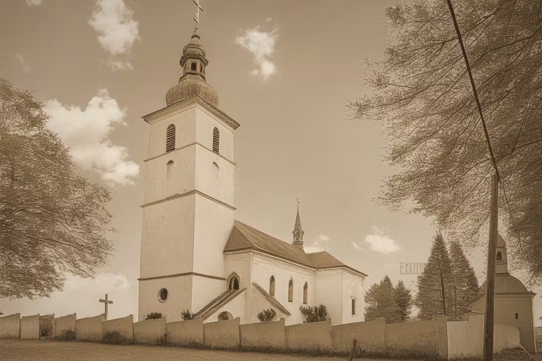 Historická podoba – Kostel svatého Jiří (Pomezí)