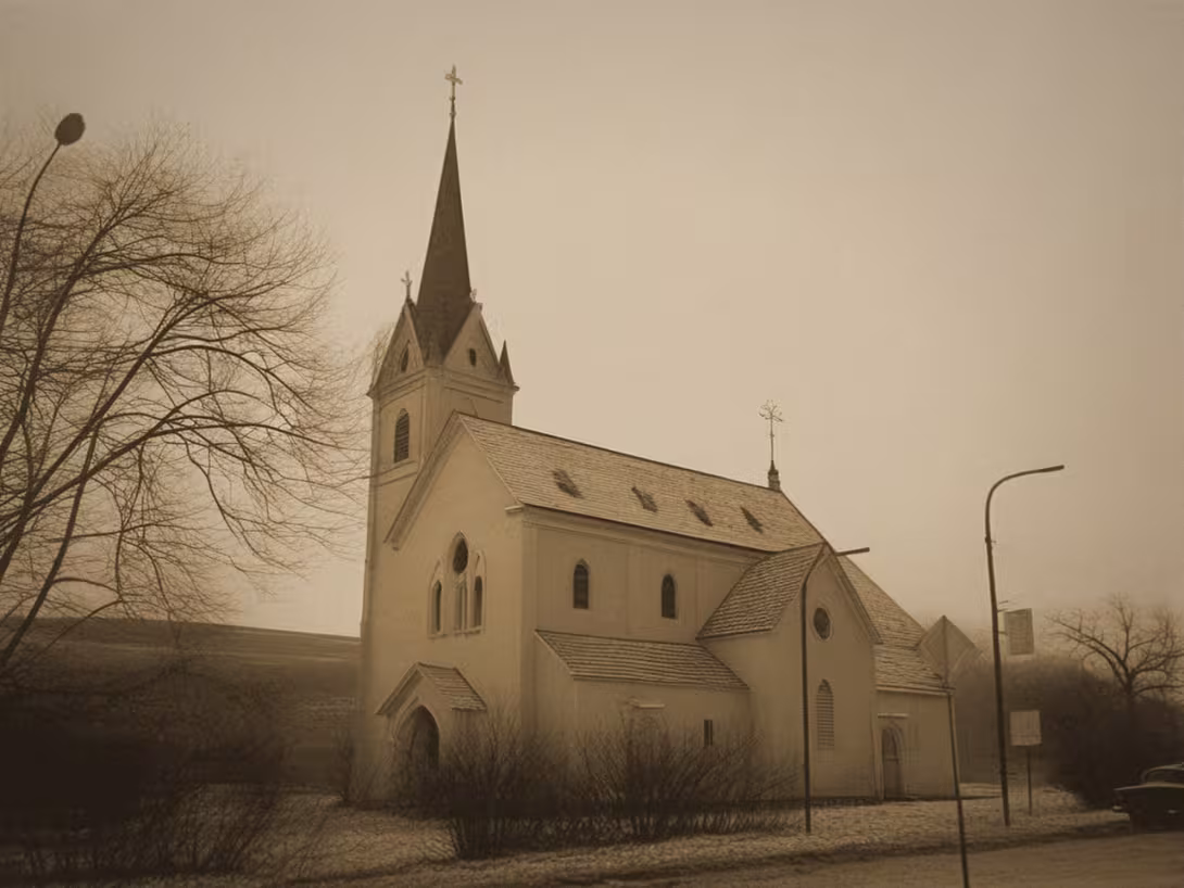 Historická podoba – kostel svatého Kříže (Rybáře)