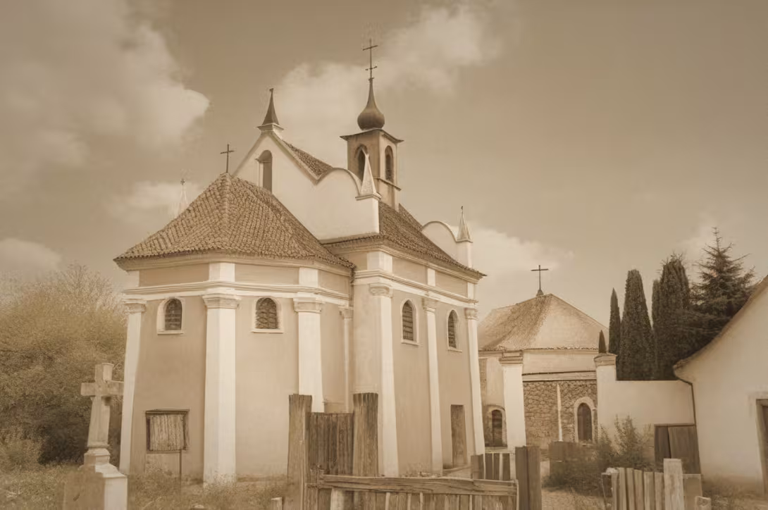 Historická podoba – kostel svatého Kříže (Slavonice)