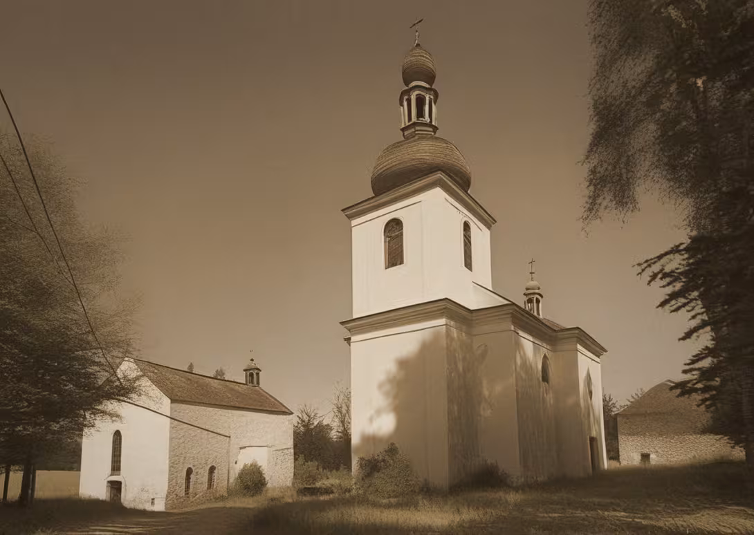 Historická podoba – Kostel svatého Linharta (Hlavice)