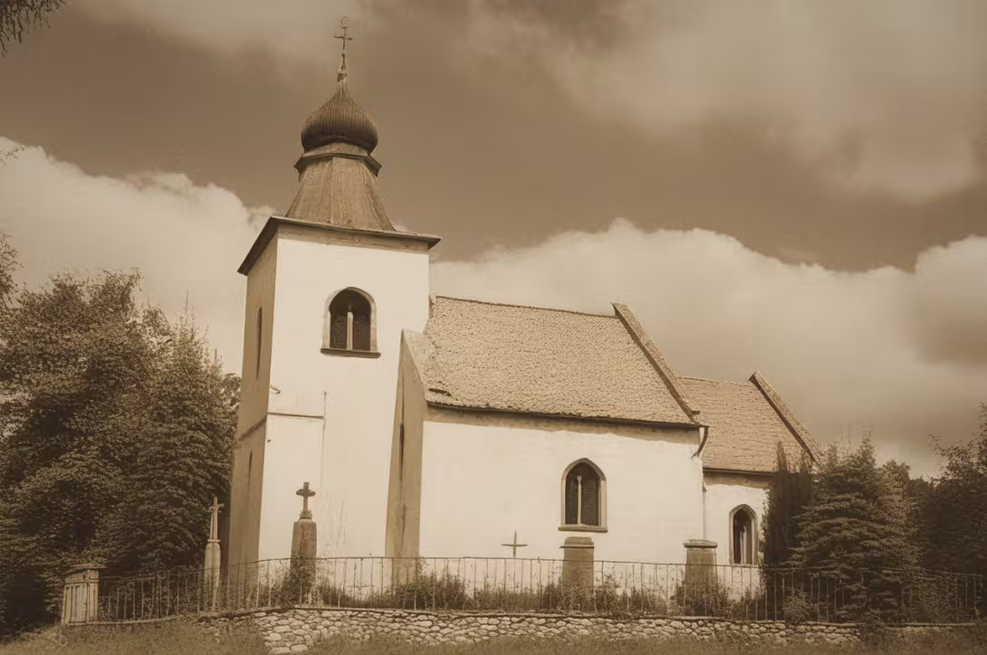 Historická podoba – Kostel svatého Mikuláše v Oticích