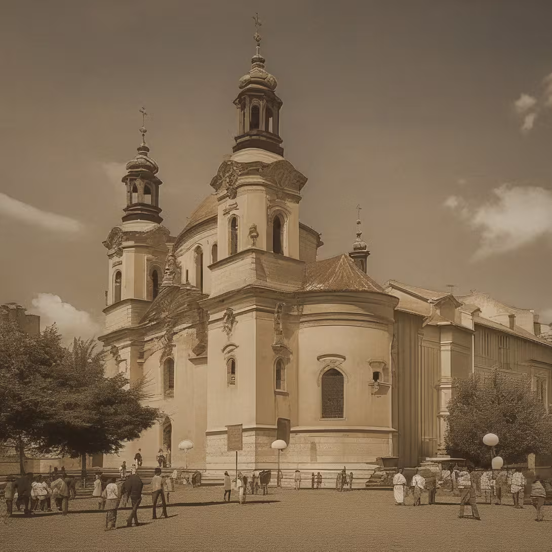 Historická podoba – kostel svatého Mikuláše v Praze-Starém Městě