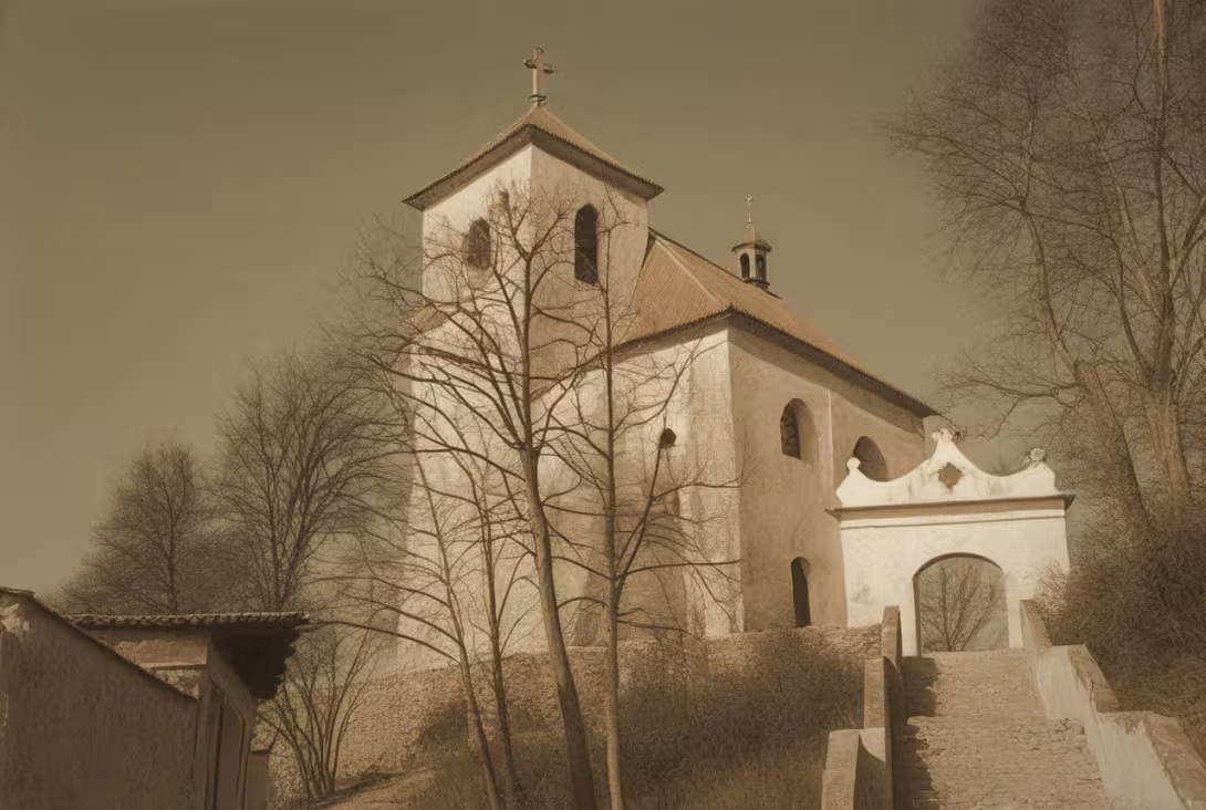 Historisches Erscheinungsbild – kostel svatého Václava (Obřany)