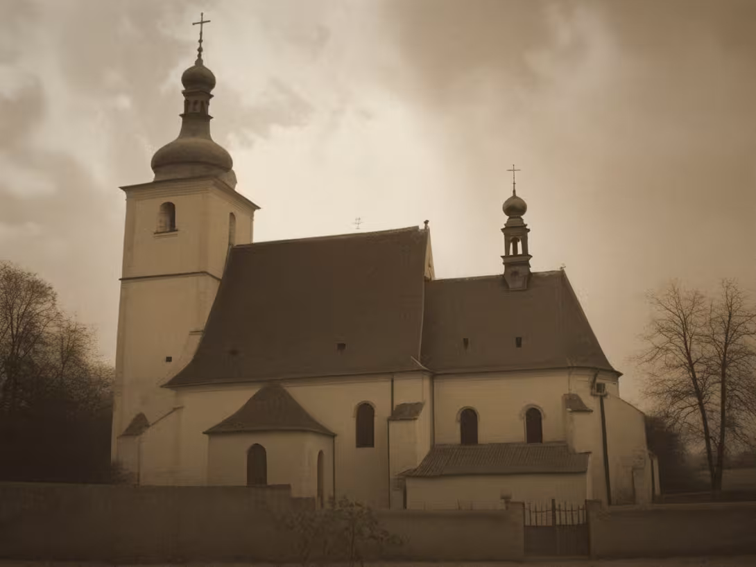 Historická podoba – Kostel svatého Valentina (Bravantice)