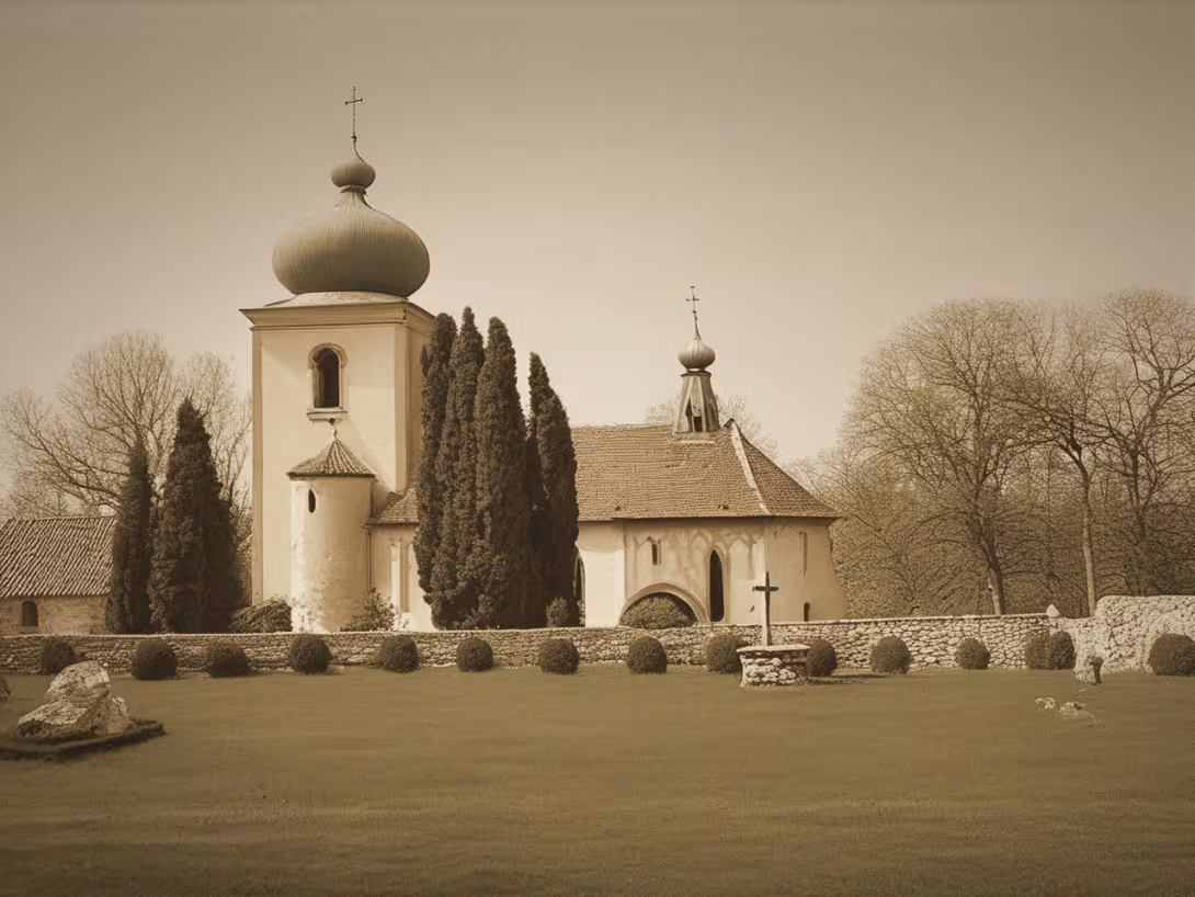 Historická podoba – kostel Všech svatých (Knovíz)