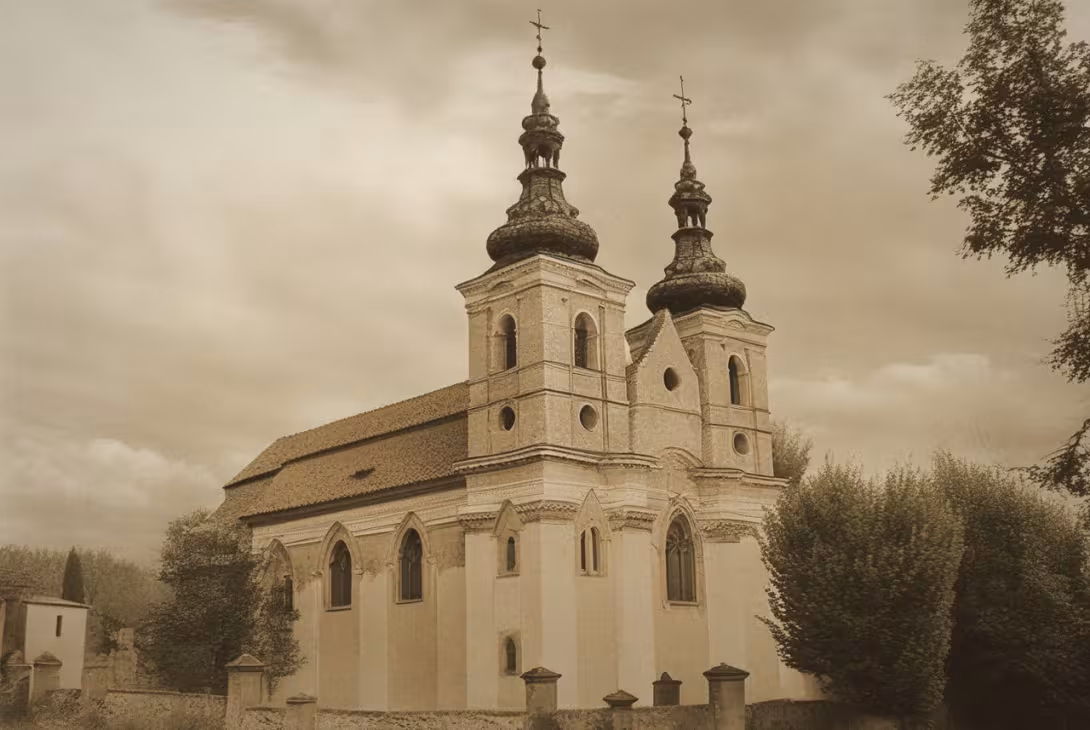 Historická podoba – kostel Všech svatých (Libočany)