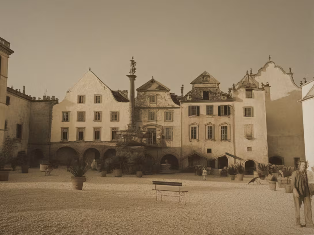 Historická podoba – Mariánský sloup (Český Krumlov)
