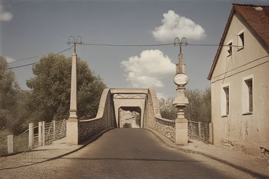 Historická podoba – most ulice 28. října přes Radbuzu ve Staňkově