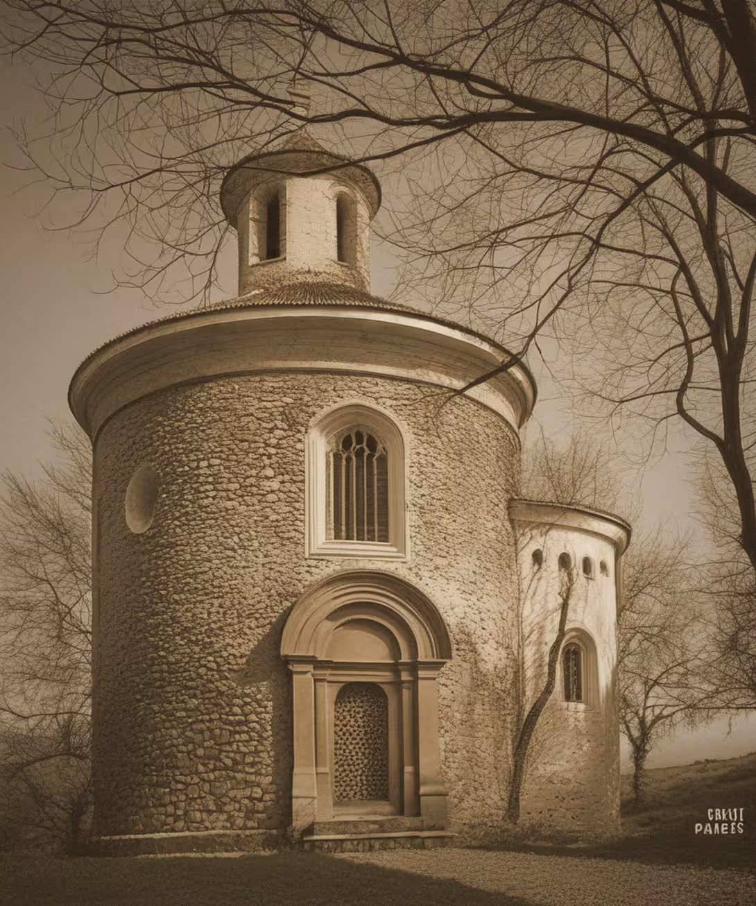 Historická podoba – rotunda svatého Martina (Vyšehrad)