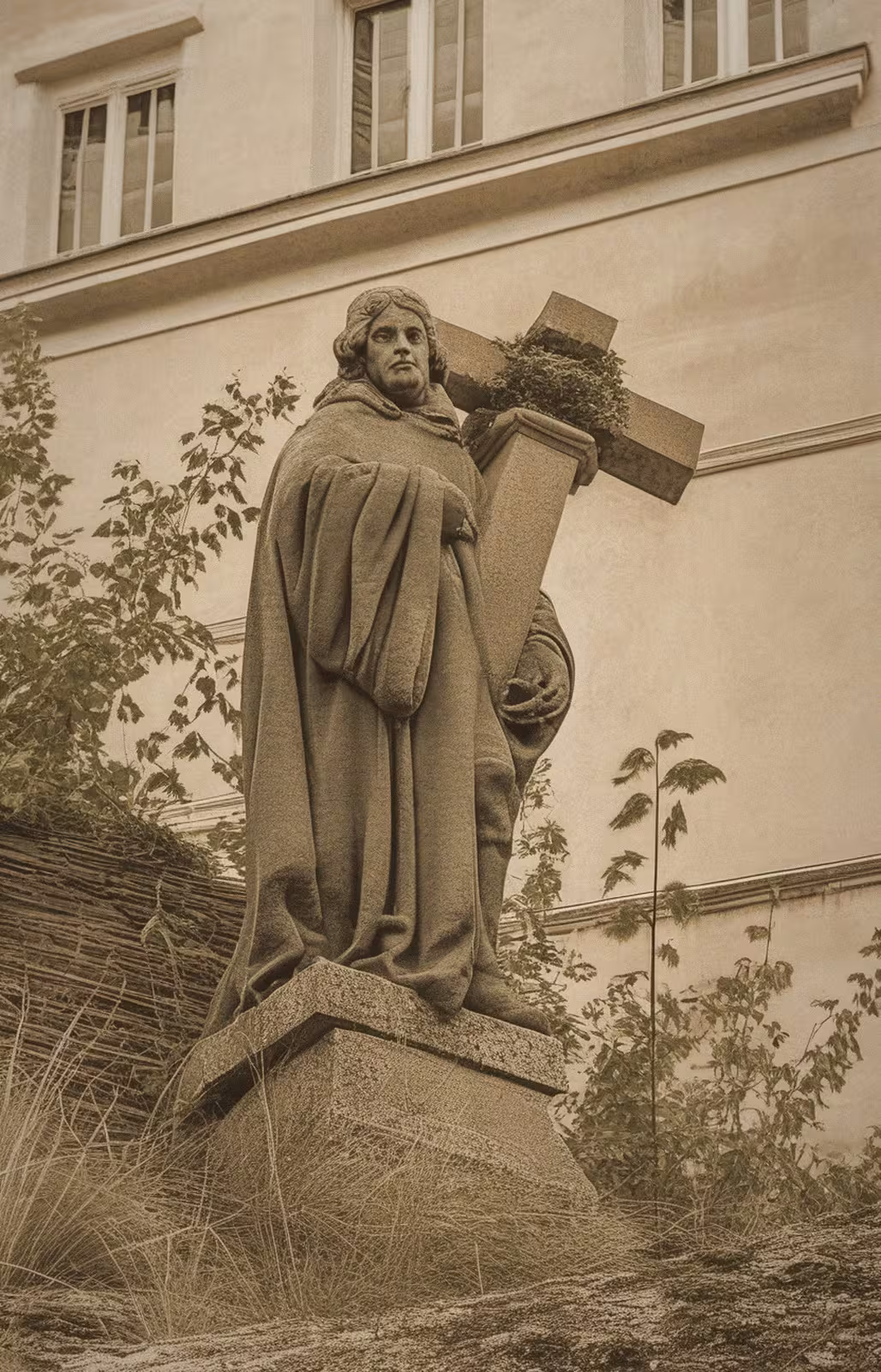 Historisches Erscheinungsbild – socha svatého Bernarda z Clairvaux