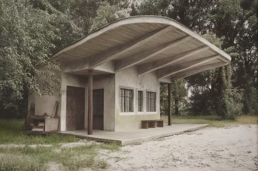 Historická podoba – čerpací stanice Milín
