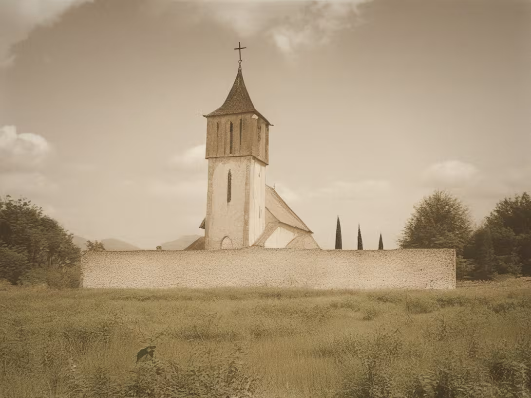 Historisches Erscheinungsbild – Kostel svatého Martina se zaniklou vsí