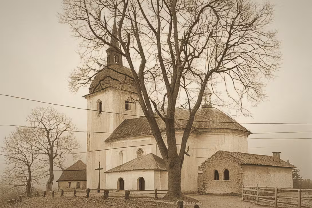 Historisches Erscheinungsbild – Kostel svatého Vavřince (Dlouhý Most)