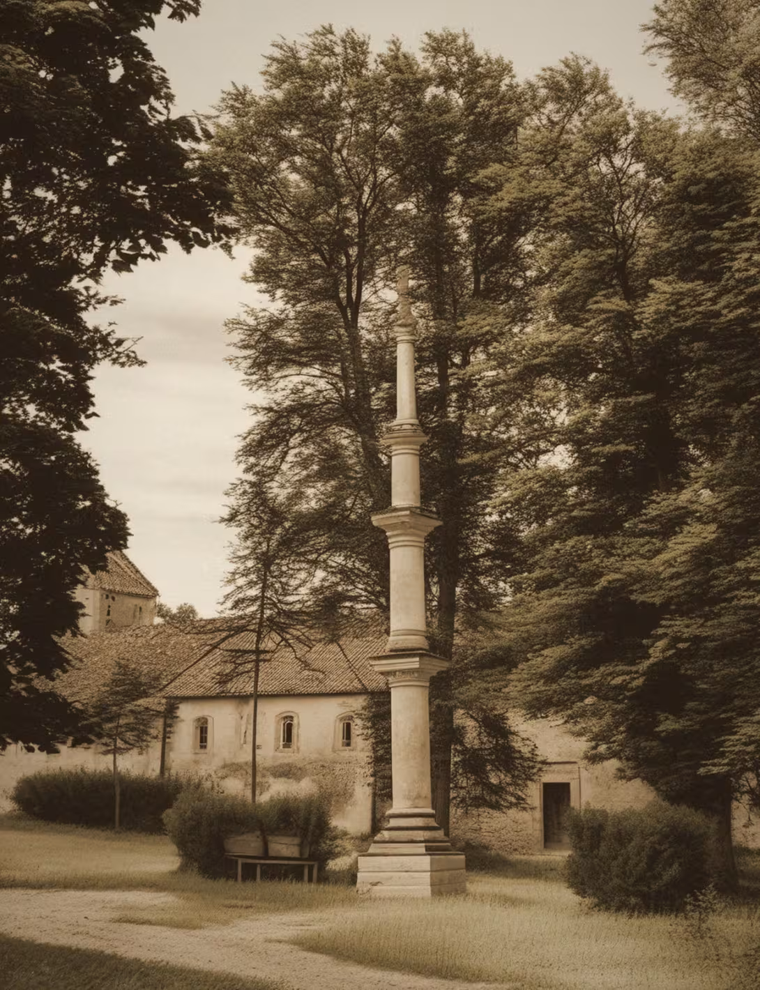 Historická podoba – pranýř se sochou svaté Barbory