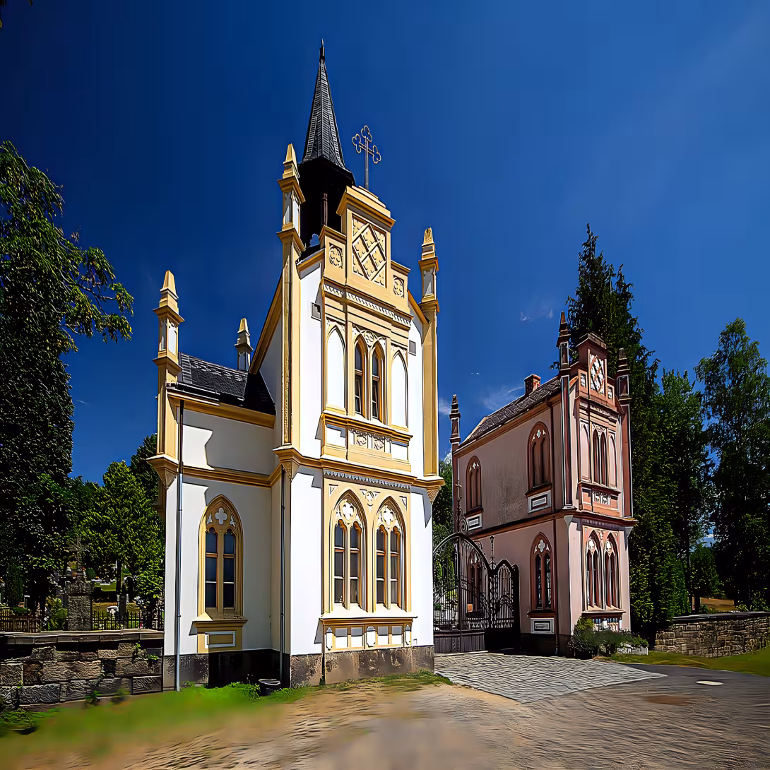 kostel Nanebevstoupení Páně v Mikulášovicích