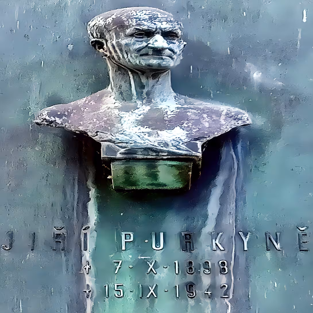 Pamětní deska s bustou prof. Jiřího Purkyně