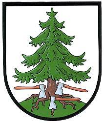 Znak obce Tři Sekery