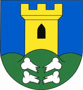 Znak obce Kostomlaty pod Milešovkou